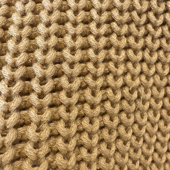 Jenni Kayne Size M Organic Cotton Cabin Oversized Knit Sweater Mustard Yellow - Picture 9 of 10